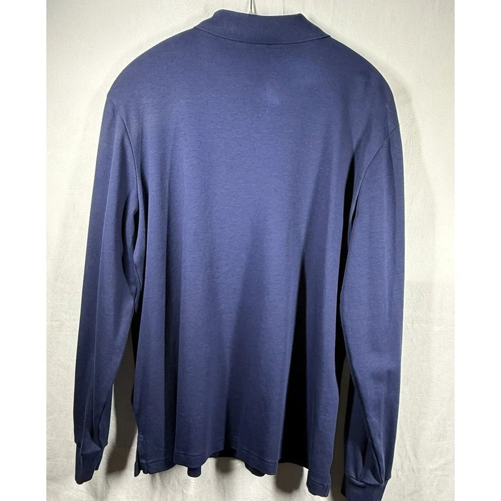 Polo‎ Ralph Lauren Long Sleeve Shirt Sz L Blue Pony Logo Classic Fit Soft Cotton